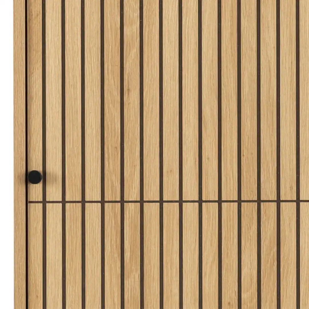 Albany Wardrobe 2 Doors in Oak/Black Legs - Price Crash Furniture