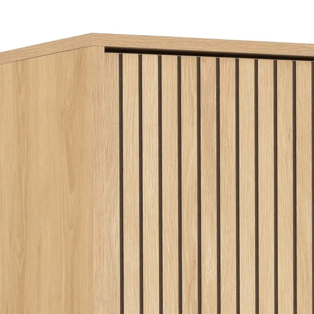 Albany Wardrobe 2 Doors in Oak/Black Legs - Price Crash Furniture