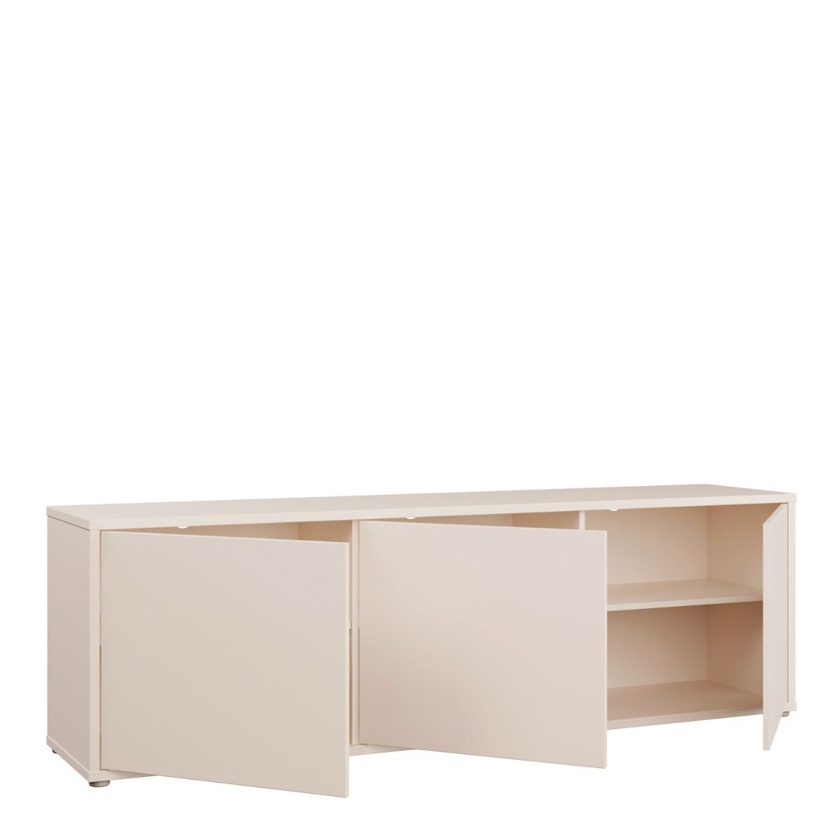 Alice Springs Large TV Cabinet With 3 Push To Open Doors in Sand - Price Crash Furniture
