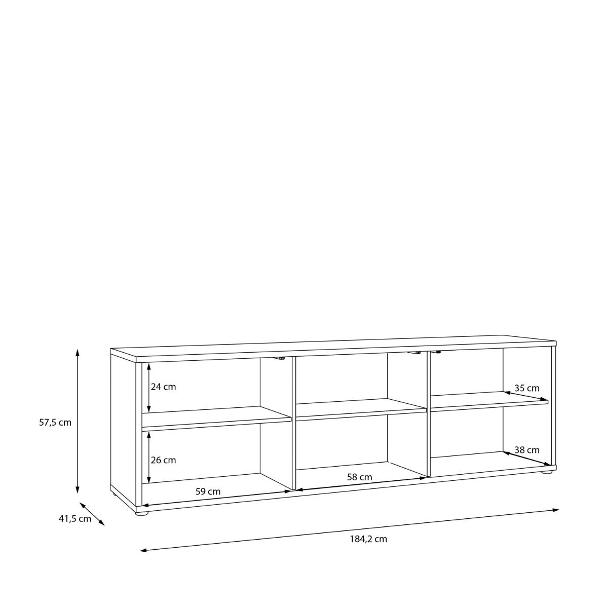 Alice Springs Large TV Cabinet With 3 Push To Open Doors in Sand - Price Crash Furniture