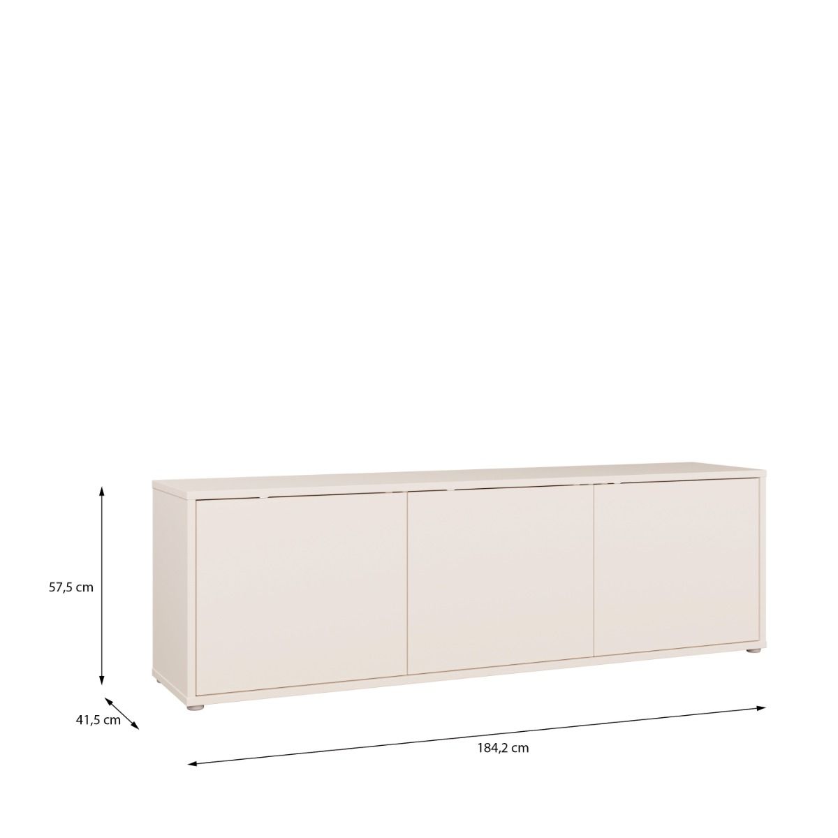 Alice Springs Large TV Cabinet With 3 Push To Open Doors in Sand - Price Crash Furniture