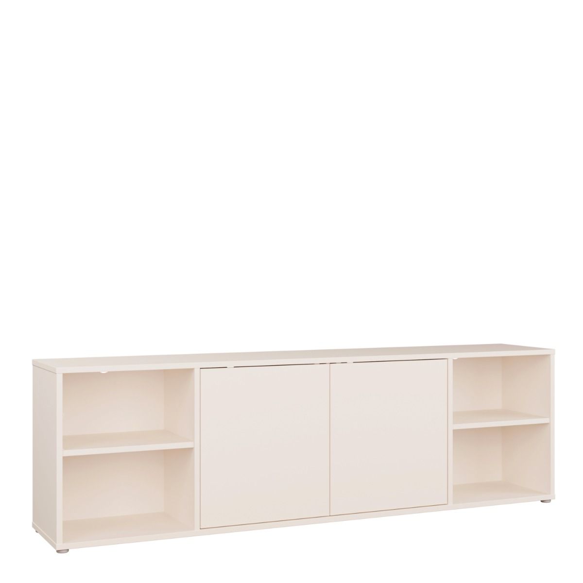 Alice Springs Wide TV Cabinet With 2 Push To Open Doors & 2 Open Shelves In Sand - Price Crash Furniture