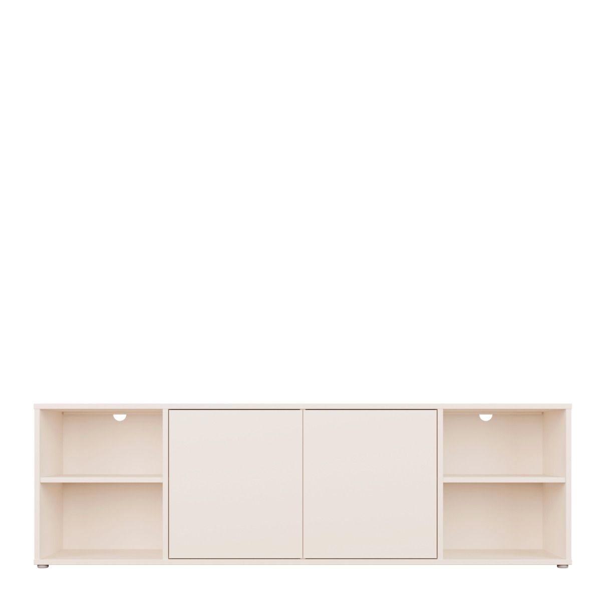 Alice Springs Wide TV Cabinet With 2 Push To Open Doors & 2 Open Shelves In Sand - Price Crash Furniture