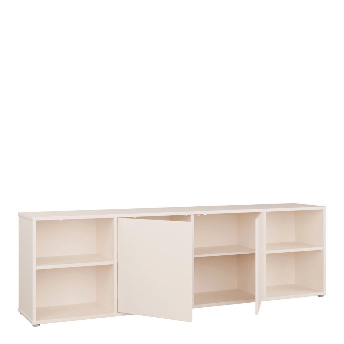 Alice Springs Wide TV Cabinet With 2 Push To Open Doors & 2 Open Shelves In Sand - Price Crash Furniture