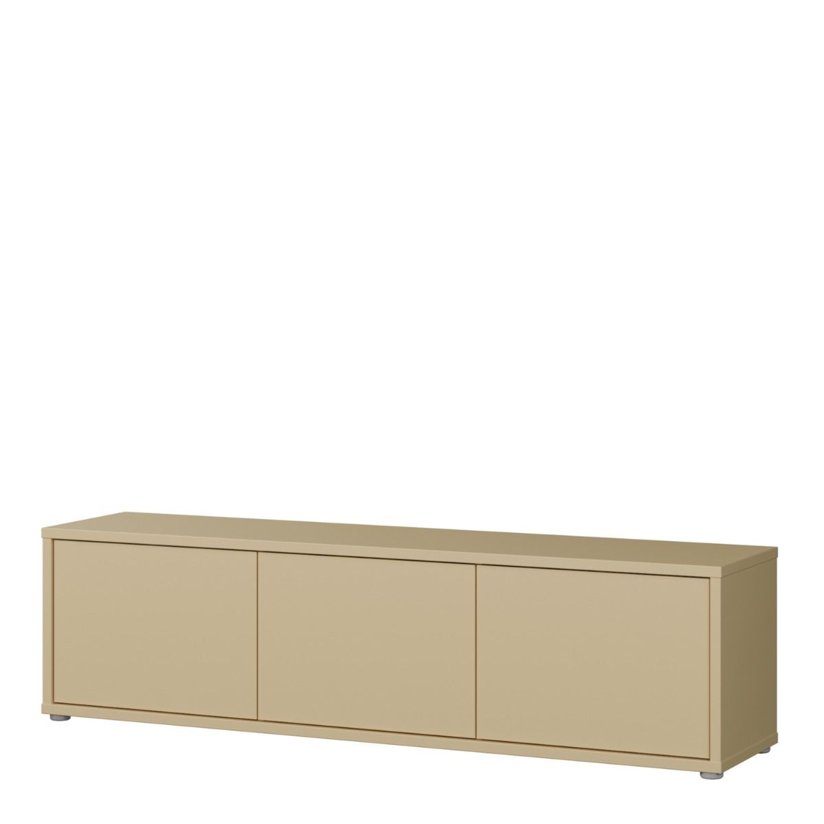 Alice Springs Wide TV Cabinet With 3 Push To Open Doors In Butter Yellow - Price Crash Furniture
