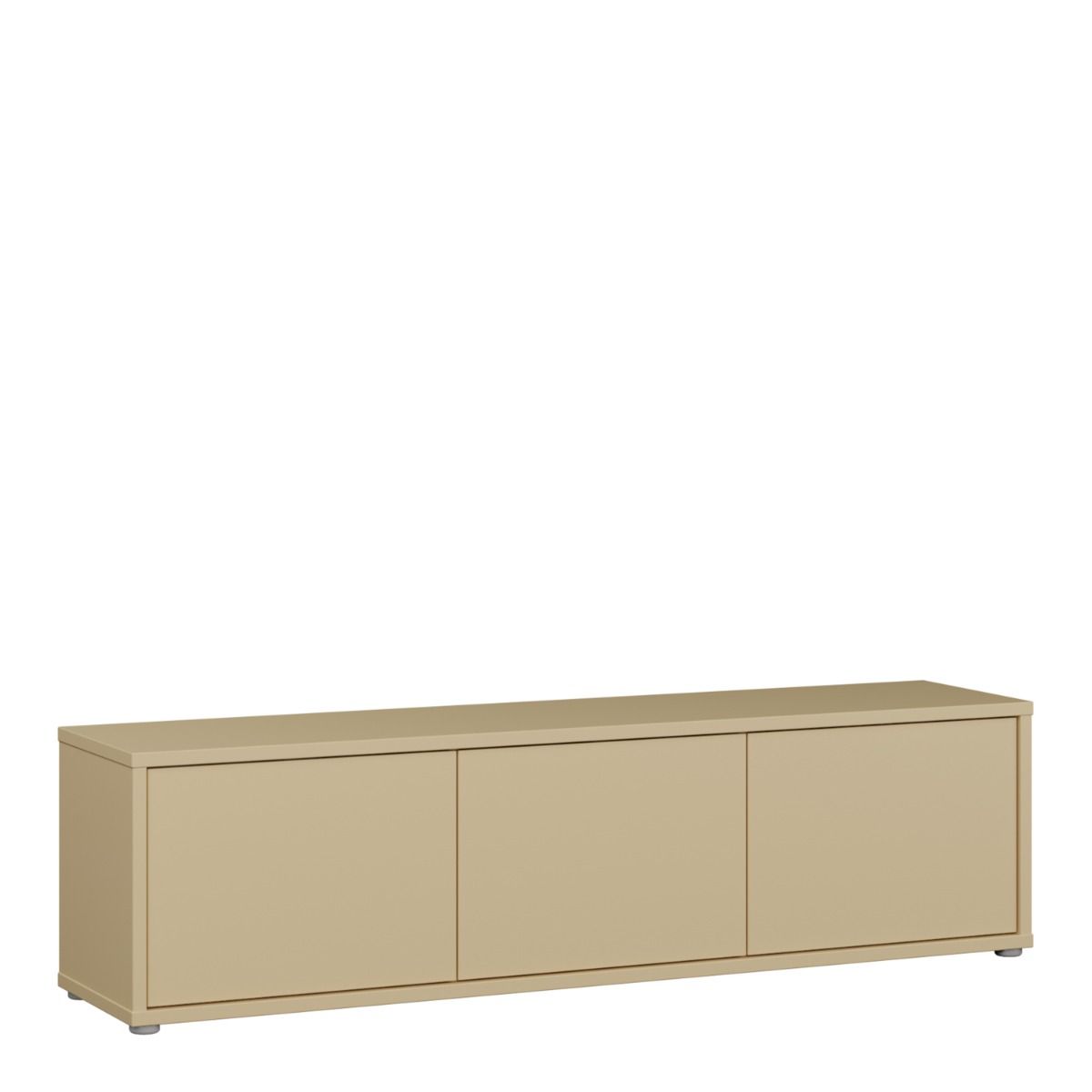 Alice Springs Wide TV Cabinet With 3 Push To Open Doors In Butter Yellow - Price Crash Furniture