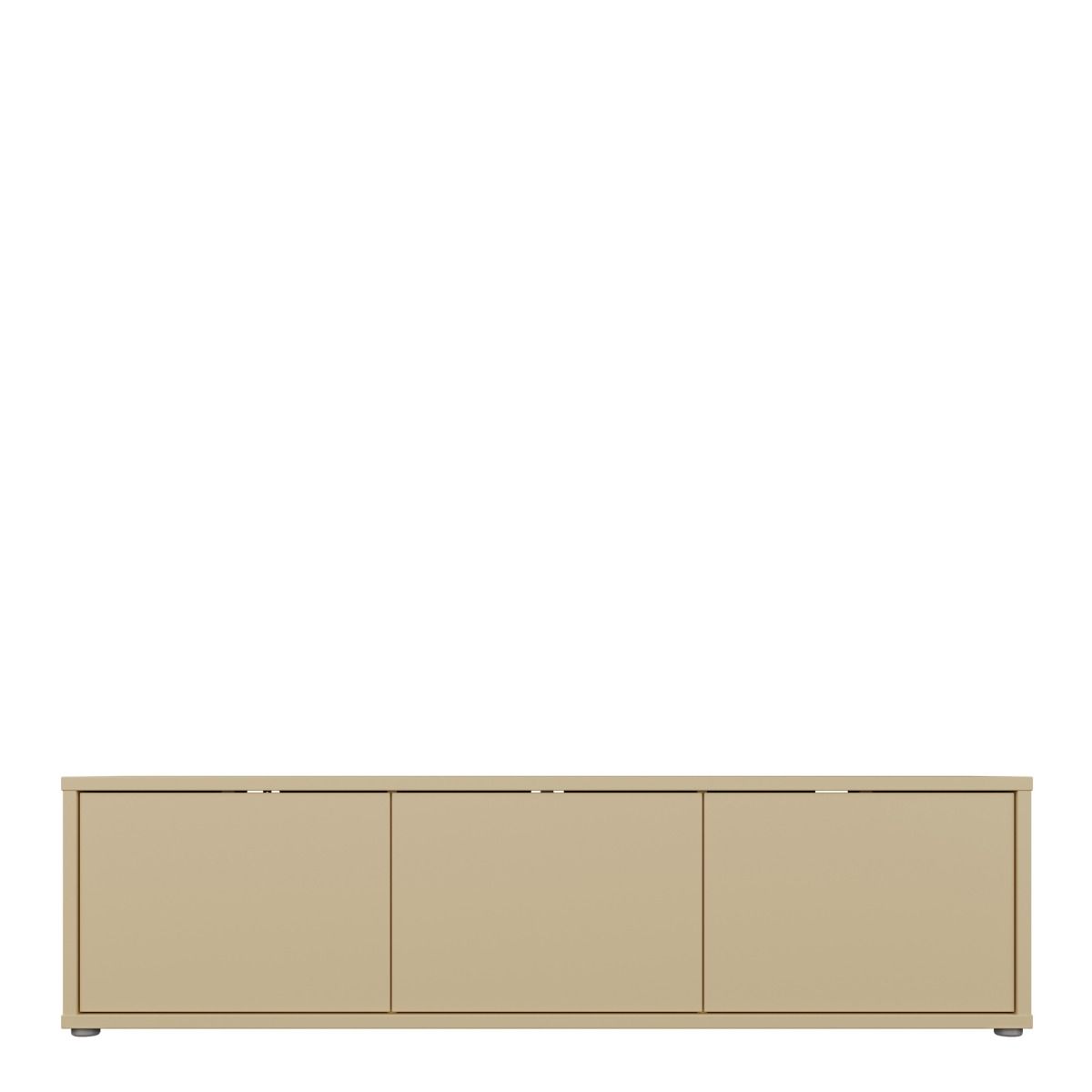 Alice Springs Wide TV Cabinet With 3 Push To Open Doors In Butter Yellow - Price Crash Furniture