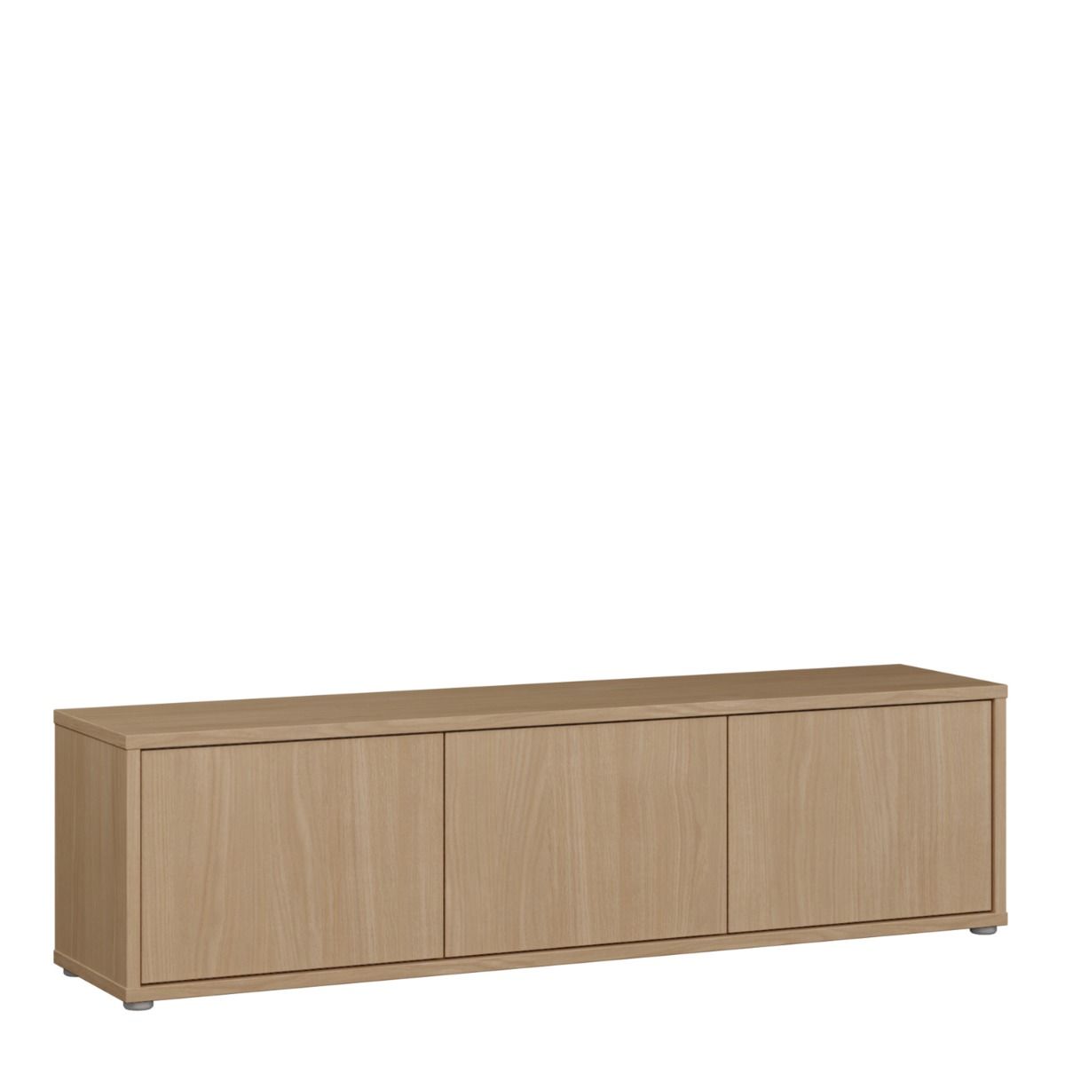 Alice Springs Wide TV Cabinet With 3 Push To Open Doors In Elegancia Oak - Price Crash Furniture