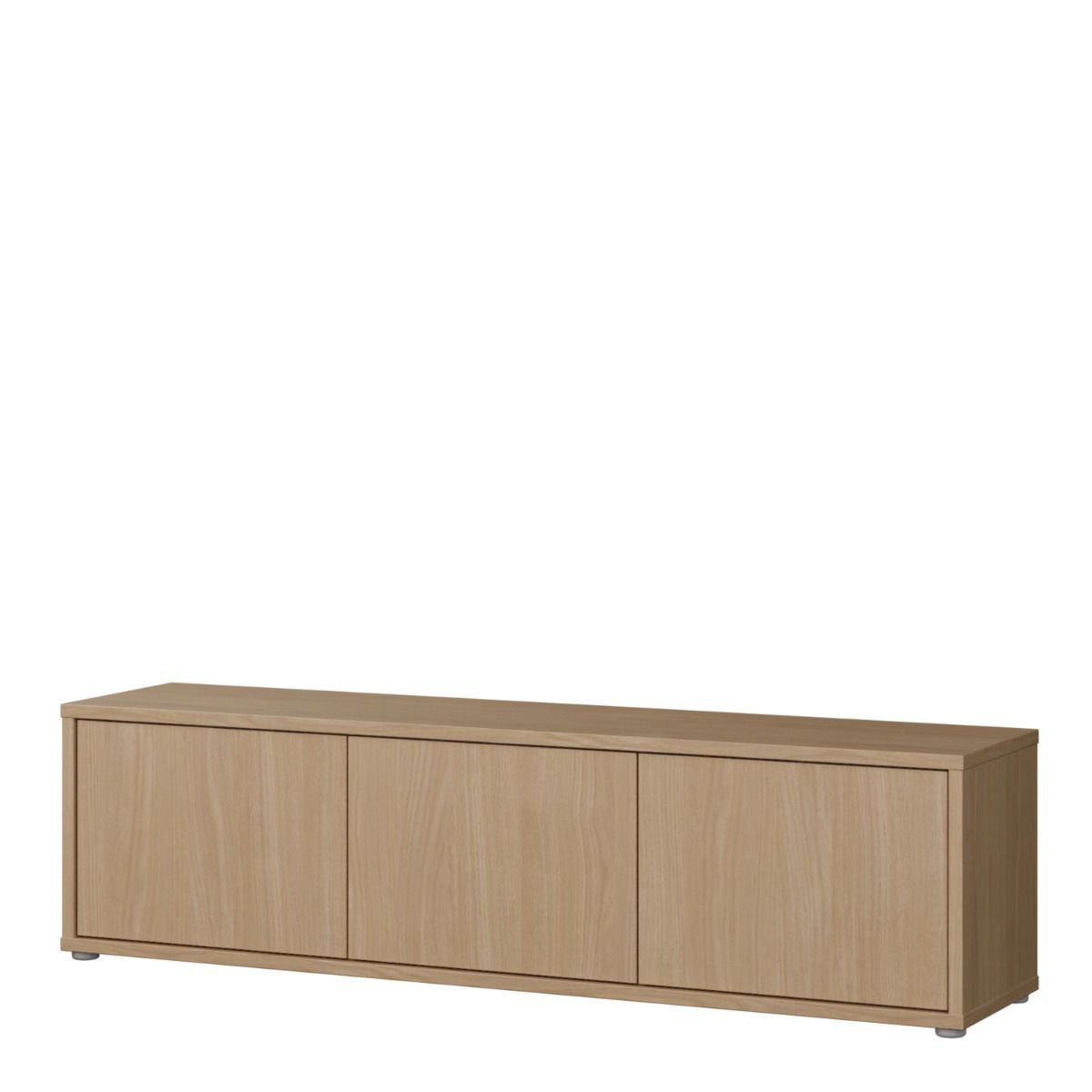 Alice Springs Wide TV Cabinet With 3 Push To Open Doors In Elegancia Oak - Price Crash Furniture