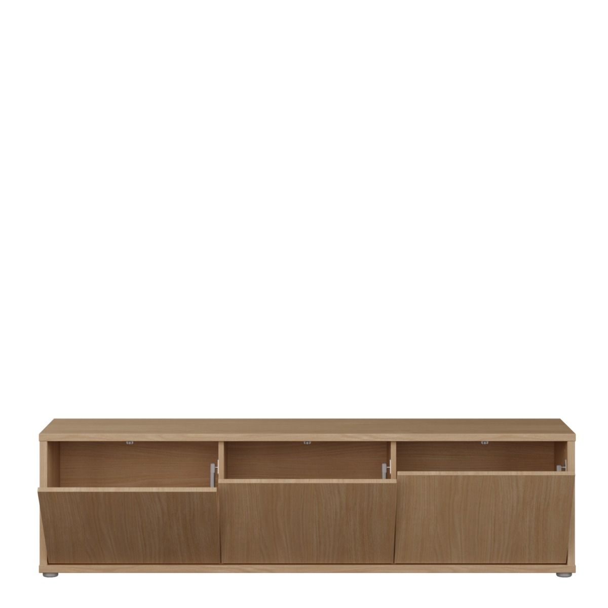 Alice Springs Wide TV Cabinet With 3 Push To Open Doors In Elegancia Oak - Price Crash Furniture