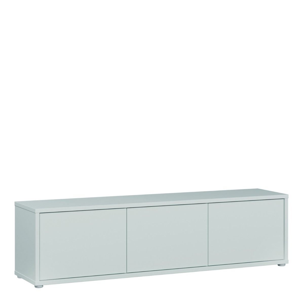 Alice Springs Wide TV Cabinet With 3 Push To Open Doors In Light Grey - Price Crash Furniture