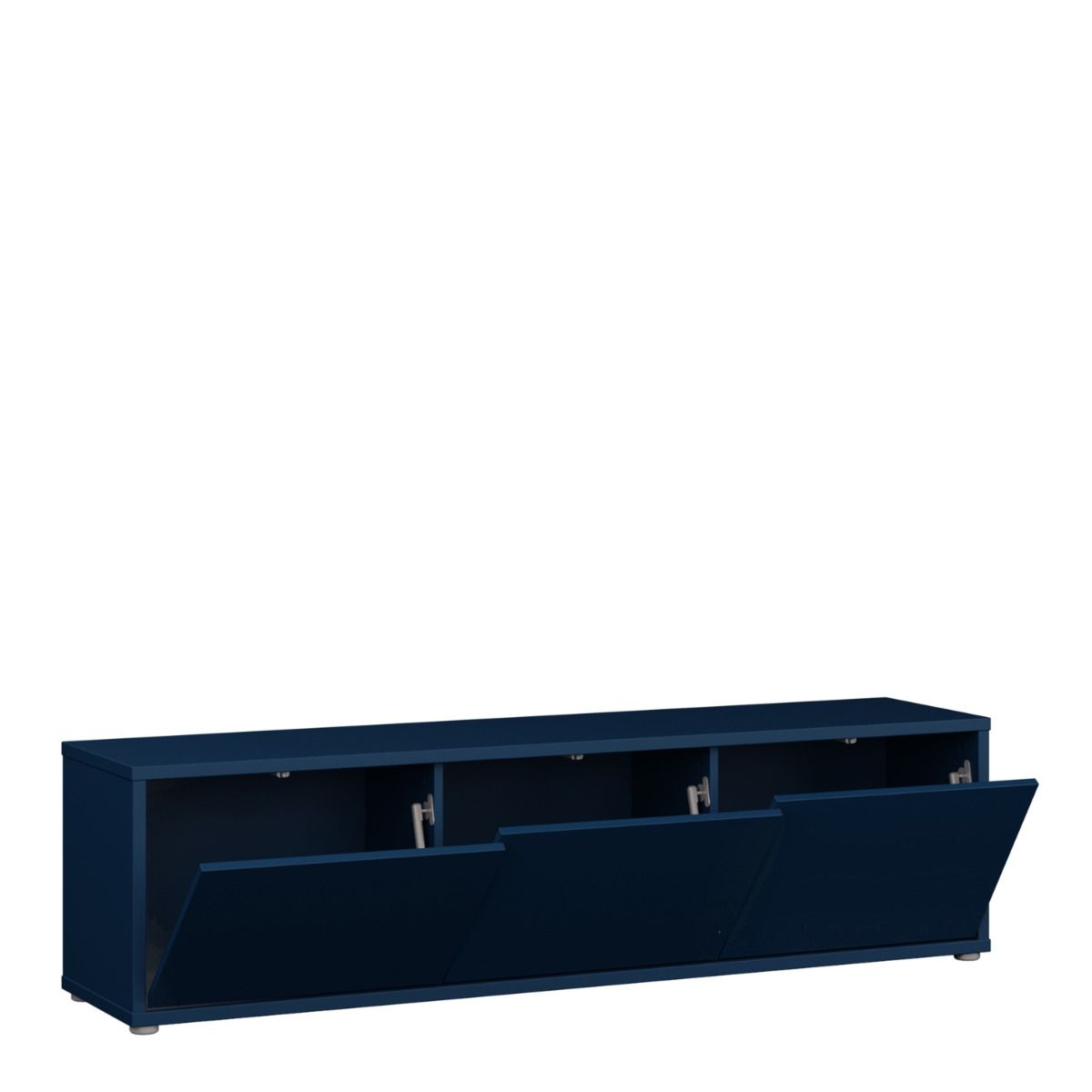 Alice Springs Wide TV Cabinet With 3 Push To Open Doors In Night Blue - Price Crash Furniture