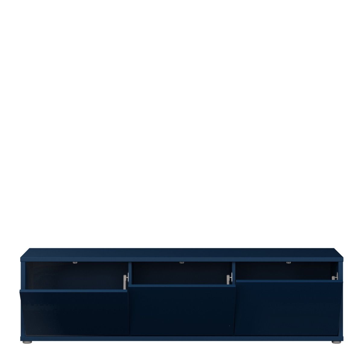 Alice Springs Wide TV Cabinet With 3 Push To Open Doors In Night Blue - Price Crash Furniture