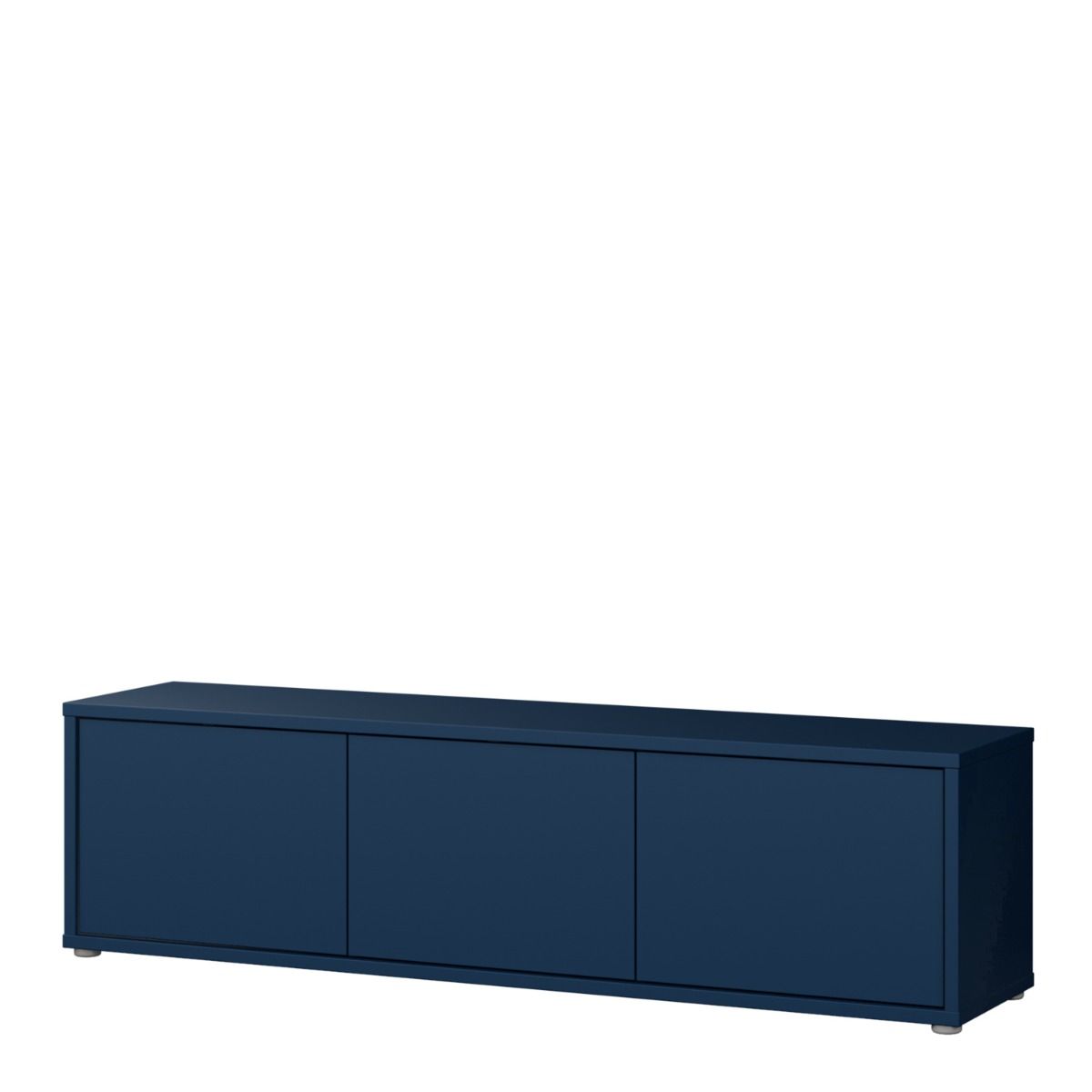 Alice Springs Wide TV Cabinet With 3 Push To Open Doors In Night Blue - Price Crash Furniture