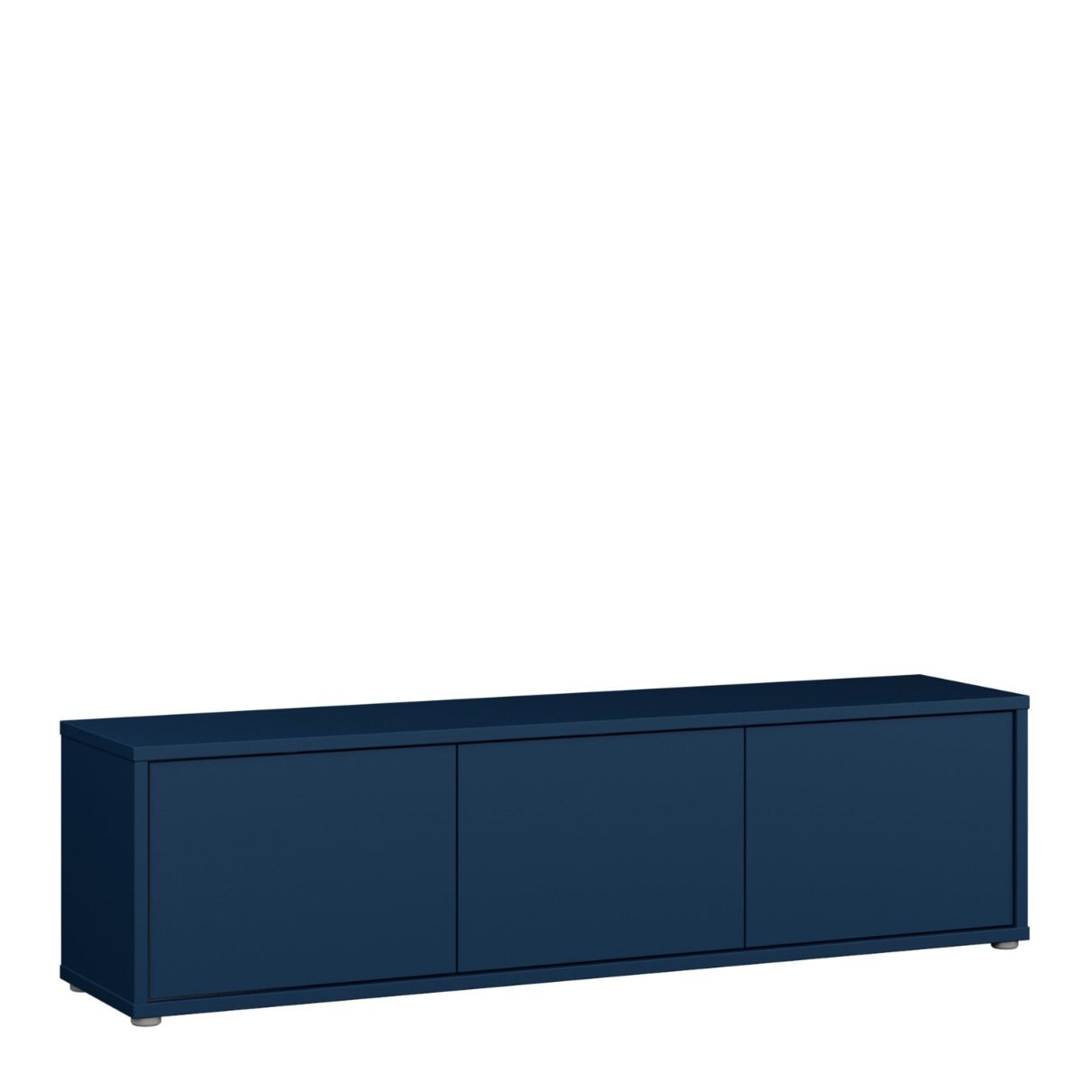 Alice Springs Wide TV Cabinet With 3 Push To Open Doors In Night Blue - Price Crash Furniture