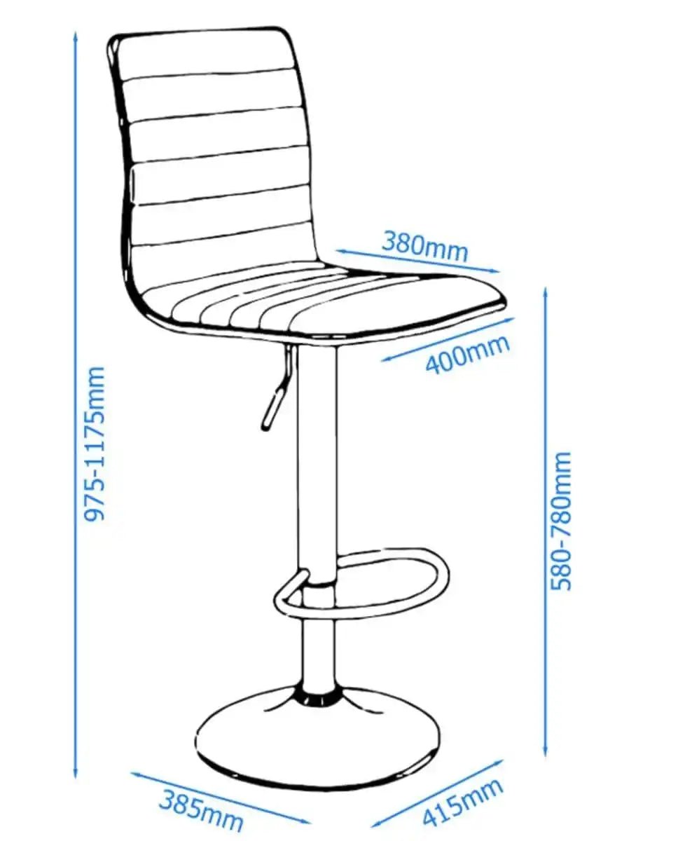 Alphason Colby Barstool High Back - Price Crash Furniture