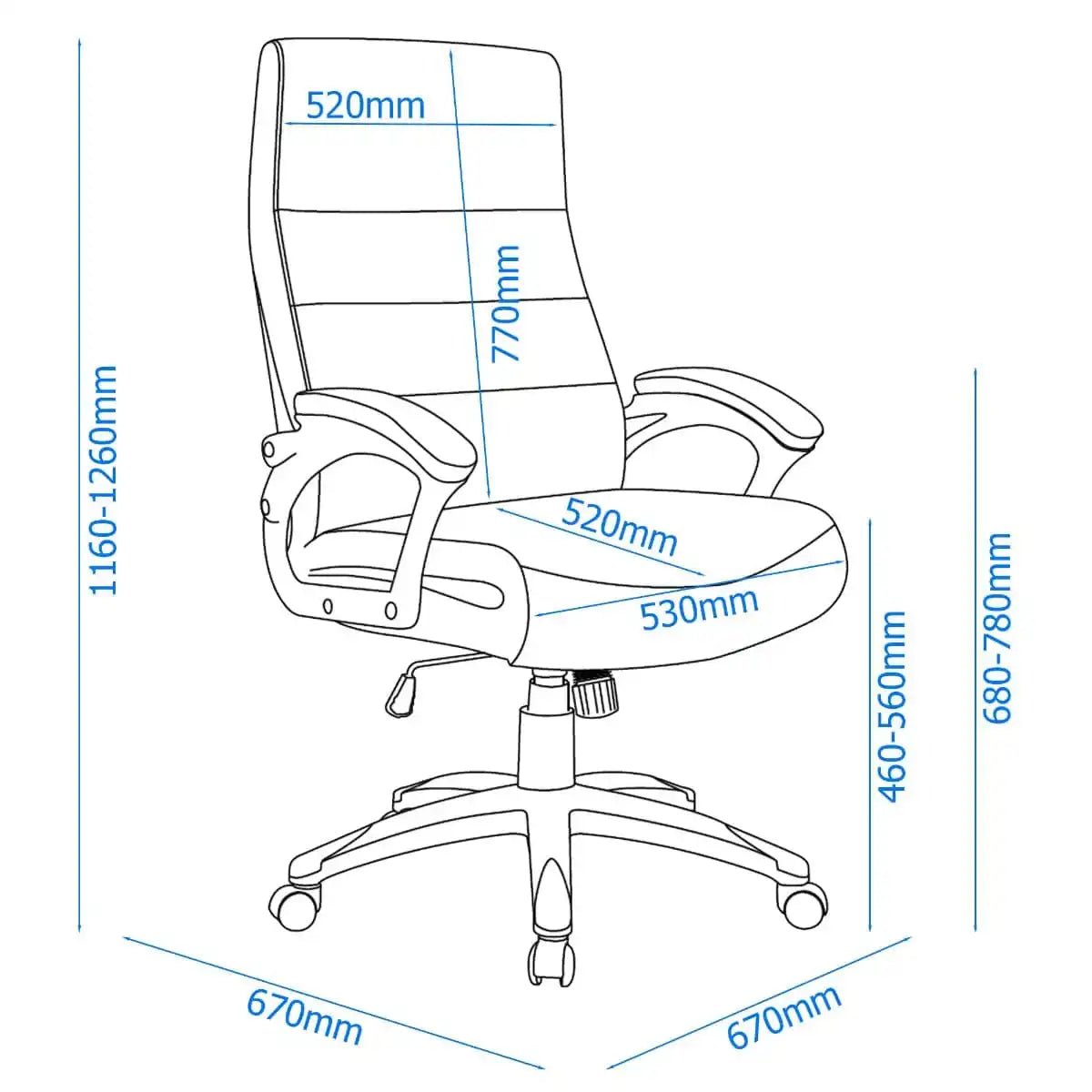 Alphason Hampton Leather Office Chair in Black - Price Crash Furniture