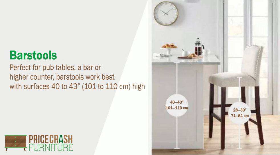 Alphason Helena Barstool with Backrest - Grey & Black - Price Crash Furniture
