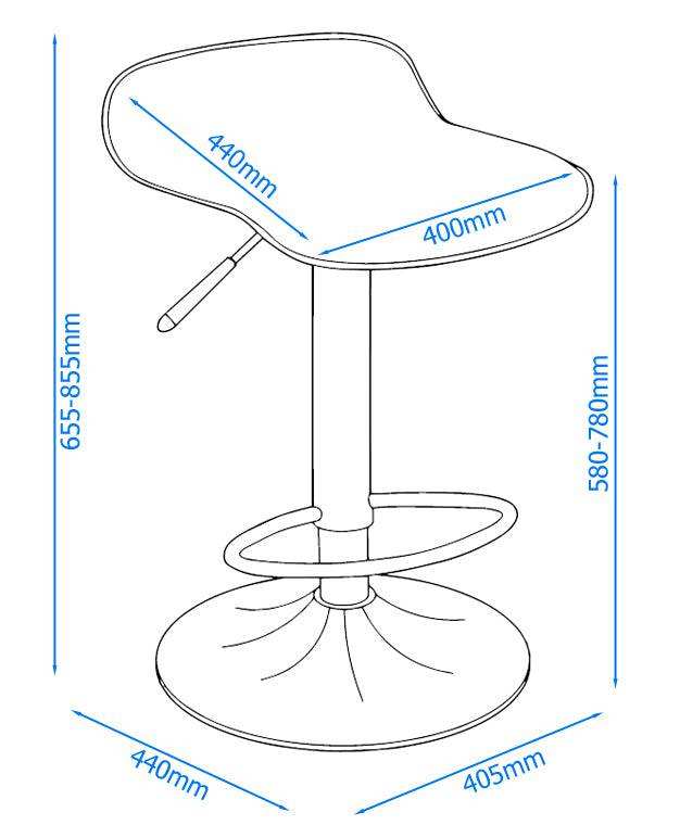 Alphason Ohio Leather Barstool in Grey - Price Crash Furniture