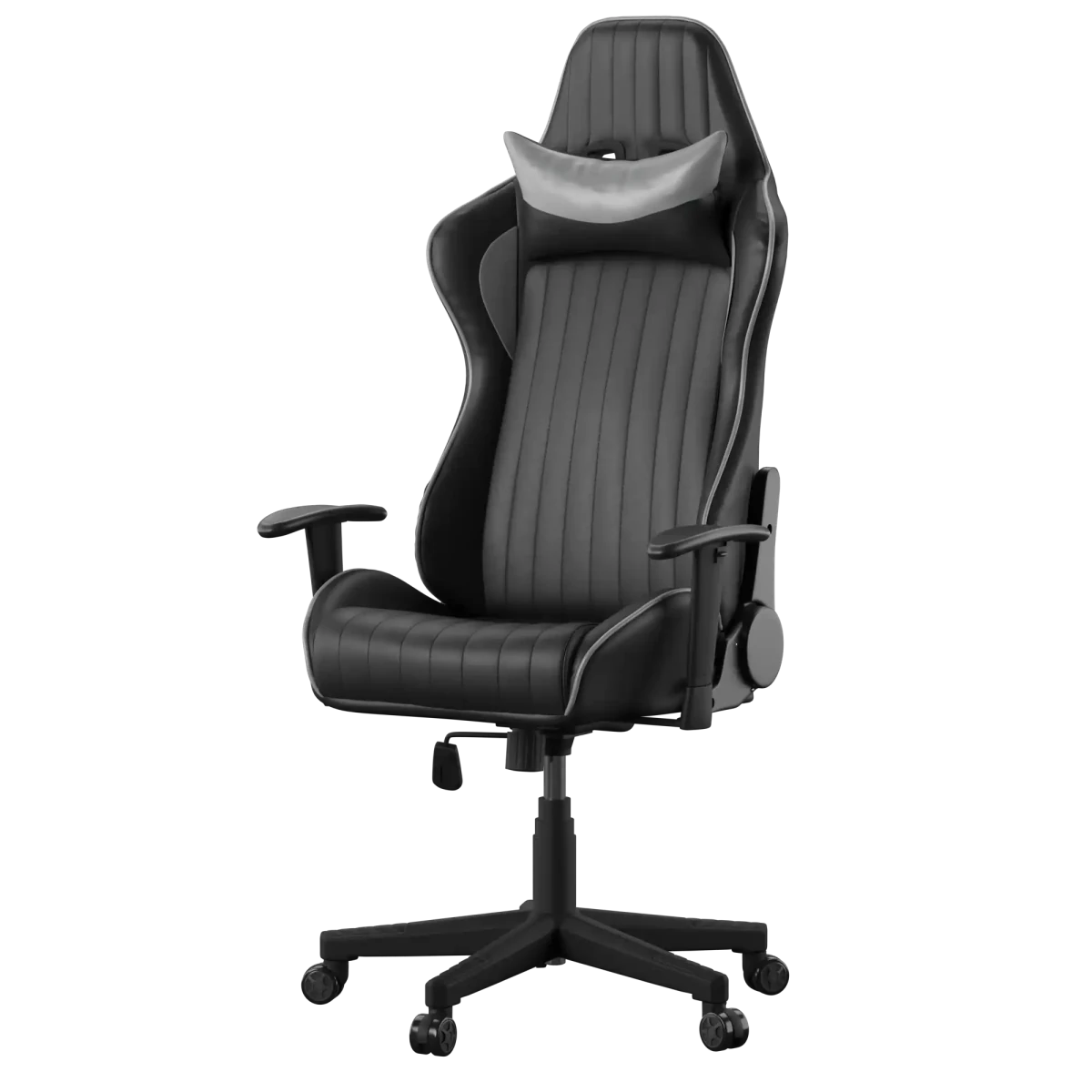 Alphason Senna Fully Adjustable Gaming Chair - Black & Grey Faux Leather - Price Crash Furniture