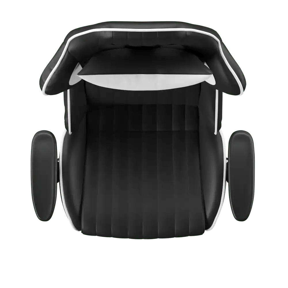 Alphason Senna Fully Adjustable Gaming Chair - Black & White Faux Leather - Price Crash Furniture