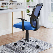 Alphason Tampa Mesh Back Office Chair in Blue - Price Crash Furniture
