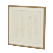 Alta White Feathers Art Mounted In Beaded Frame - Price Crash Furniture