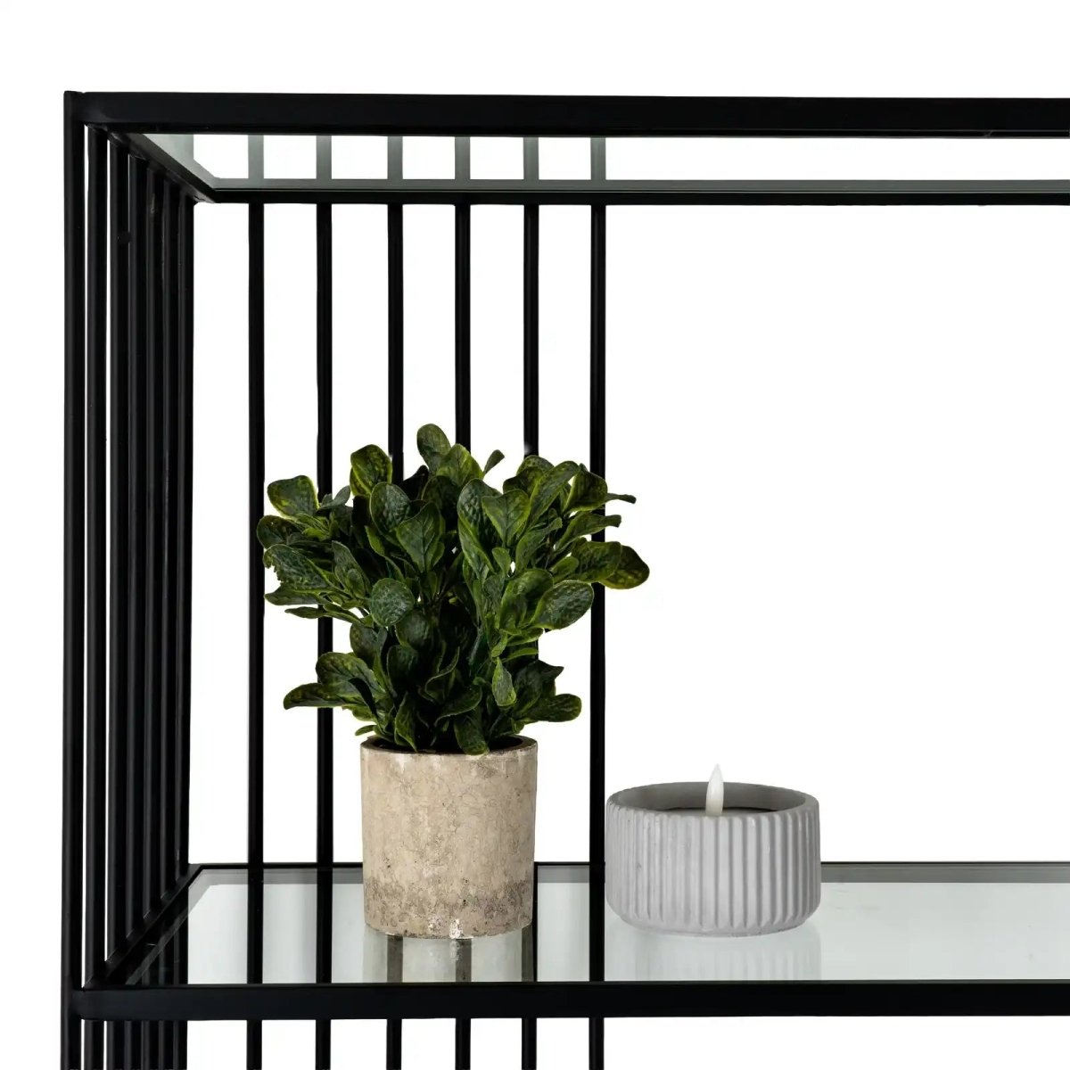 Alto Shelf Unit With Glass Shelves - Price Crash Furniture