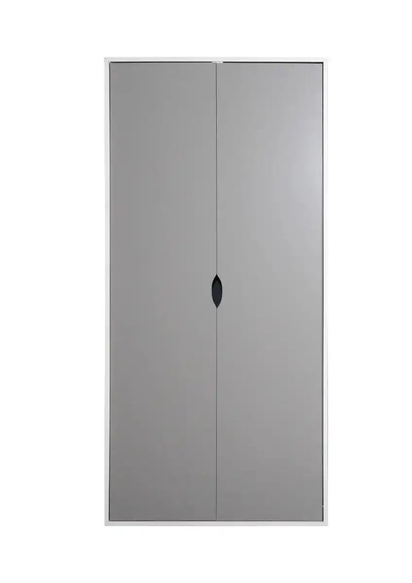 Alton 2 Door Wardrobe in Grey and White by TAD - Price Crash Furniture