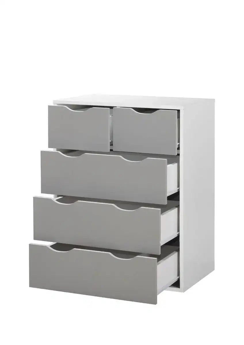 Alton 4 Piece Bedroom Set in Grey and White by TAD - Price Crash Furniture