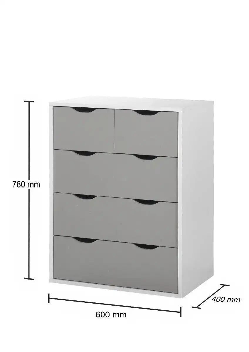 Alton Large 3 Piece Bedroom Set in Grey and White by TAD - Price Crash Furniture