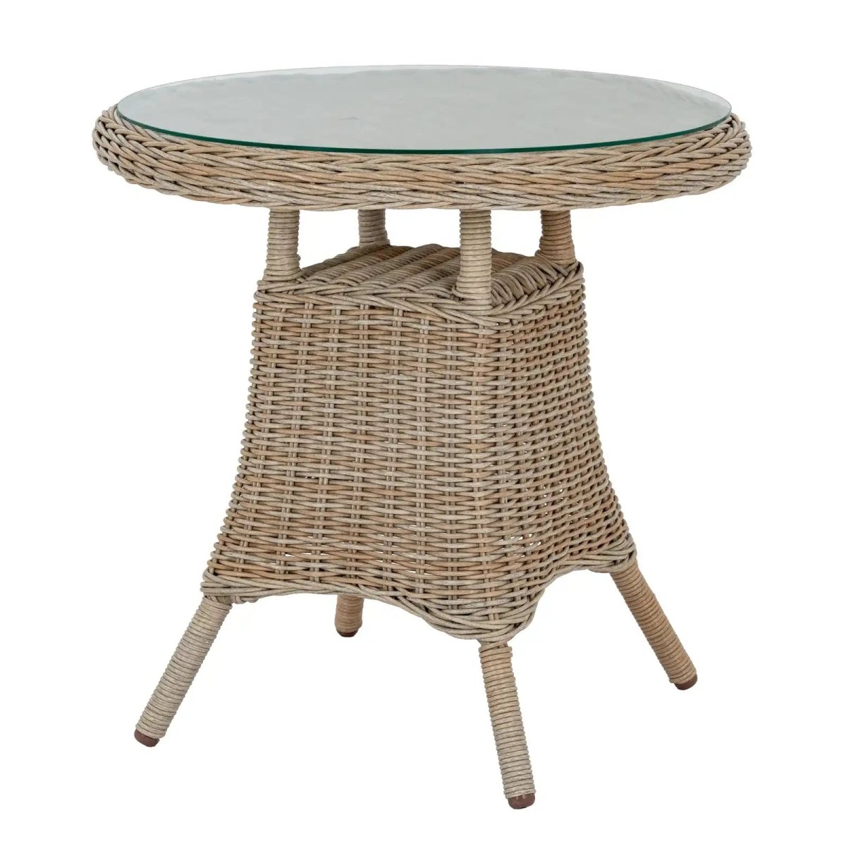 Amalfi Collection Outdoor Bistro Table With Wood Top - Price Crash Furniture