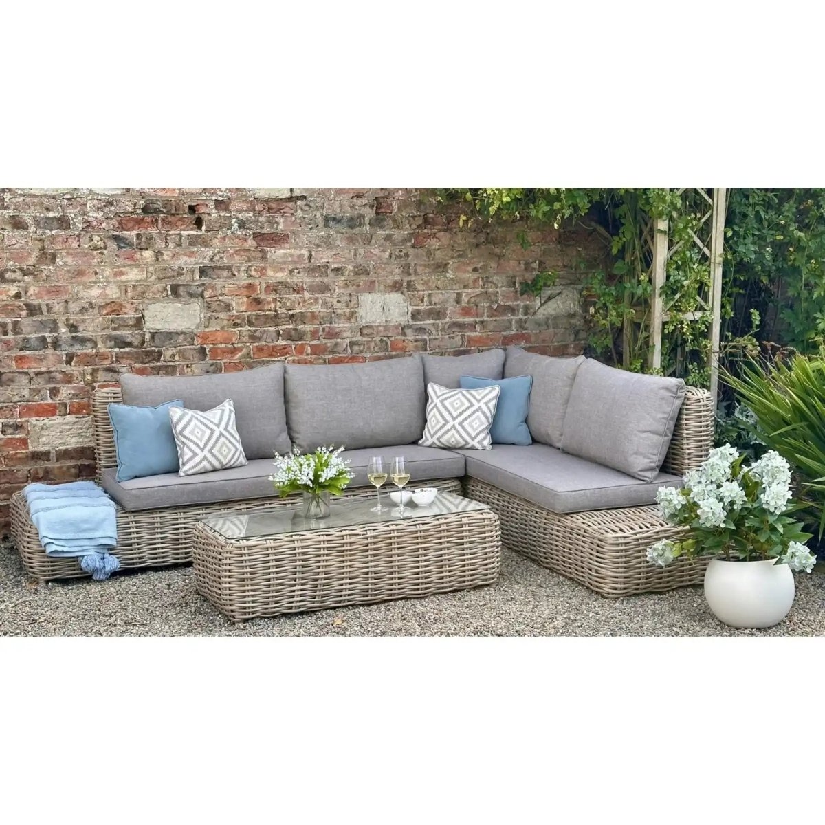 Amalfi Collection Outdoor Large Corner Set - Price Crash Furniture