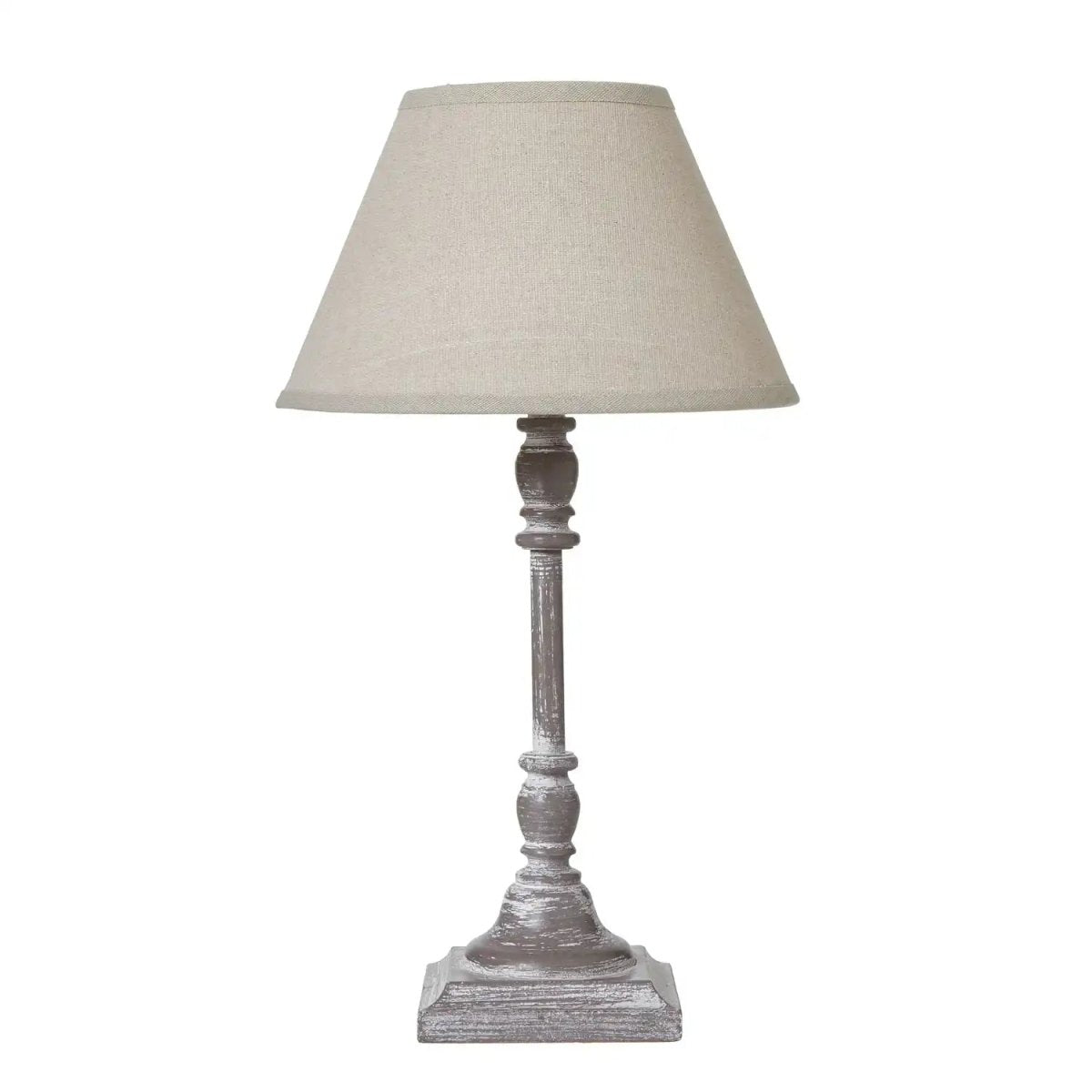 Antia Stem Table Lamp With Linen Shade - Price Crash Furniture