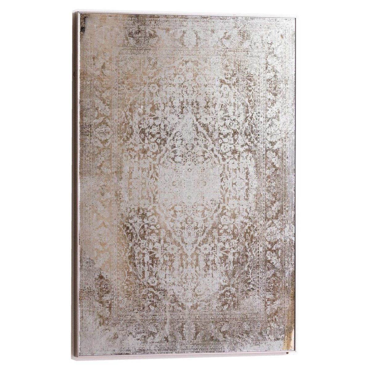Antique Etched Foxed Wall Art Mirror - Price Crash Furniture