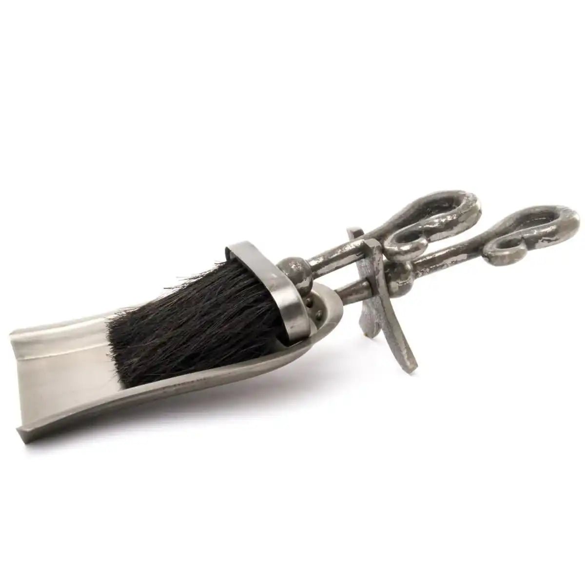 Antique Pewter Crook Handled Hearth Tidy - Price Crash Furniture