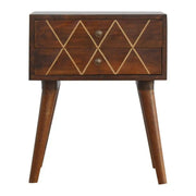 ArtHaus Collection Drawer Bedside Cabinet With Gold Wiring - Price Crash Furniture