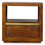 ArtHaus Collection Gold Brass Inlay Chestnut Media Unit - Price Crash Furniture