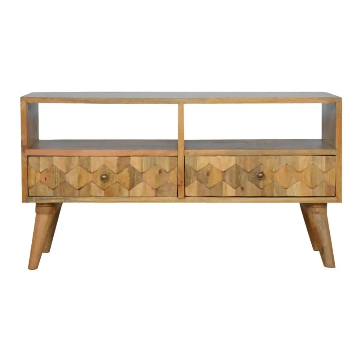 ArtHaus Collection Pineapple Carved 2 Drawer Media Unit - Price Crash Furniture