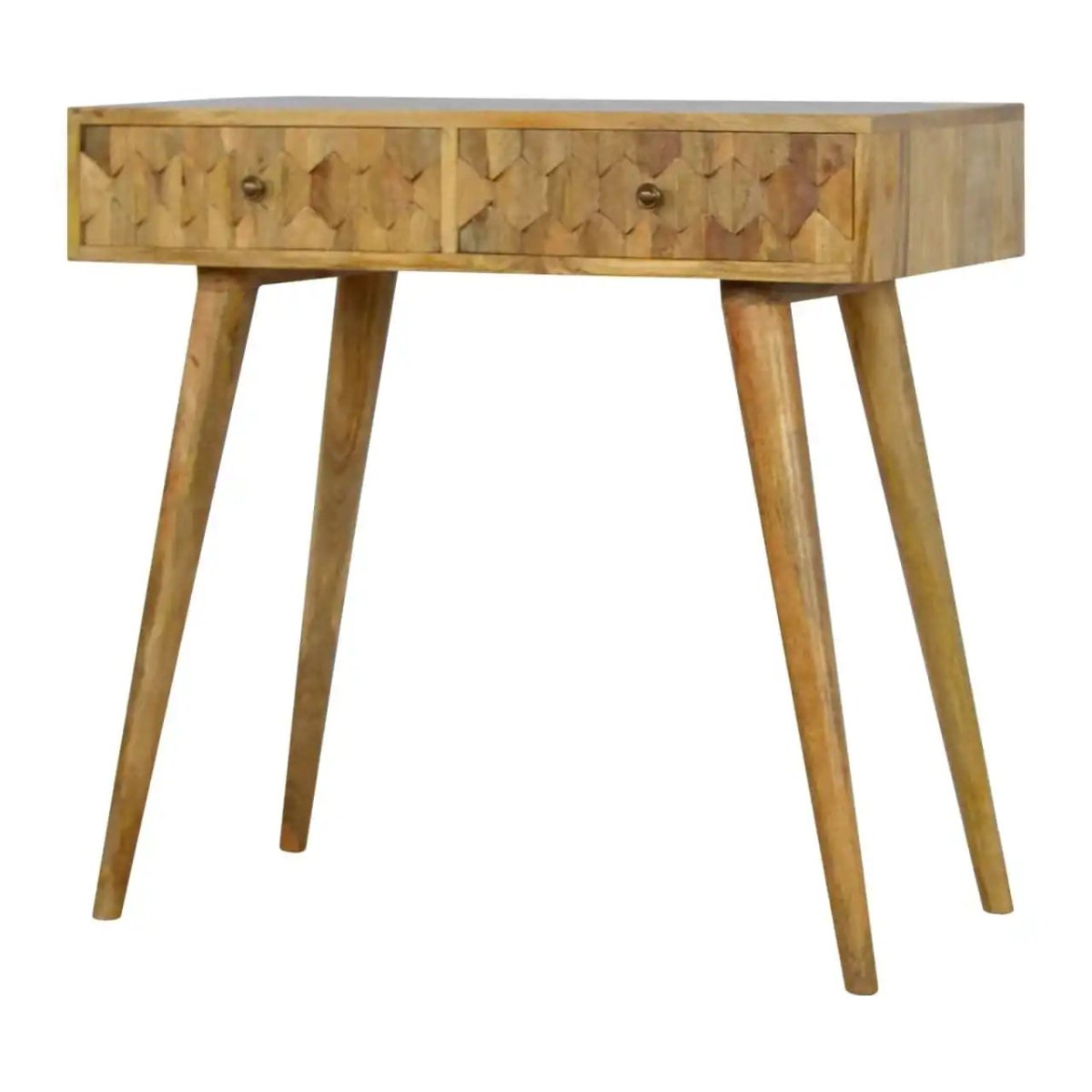 ArtHaus Collection Pineapple Carved 2 Drawer Writing Desk - Price Crash Furniture