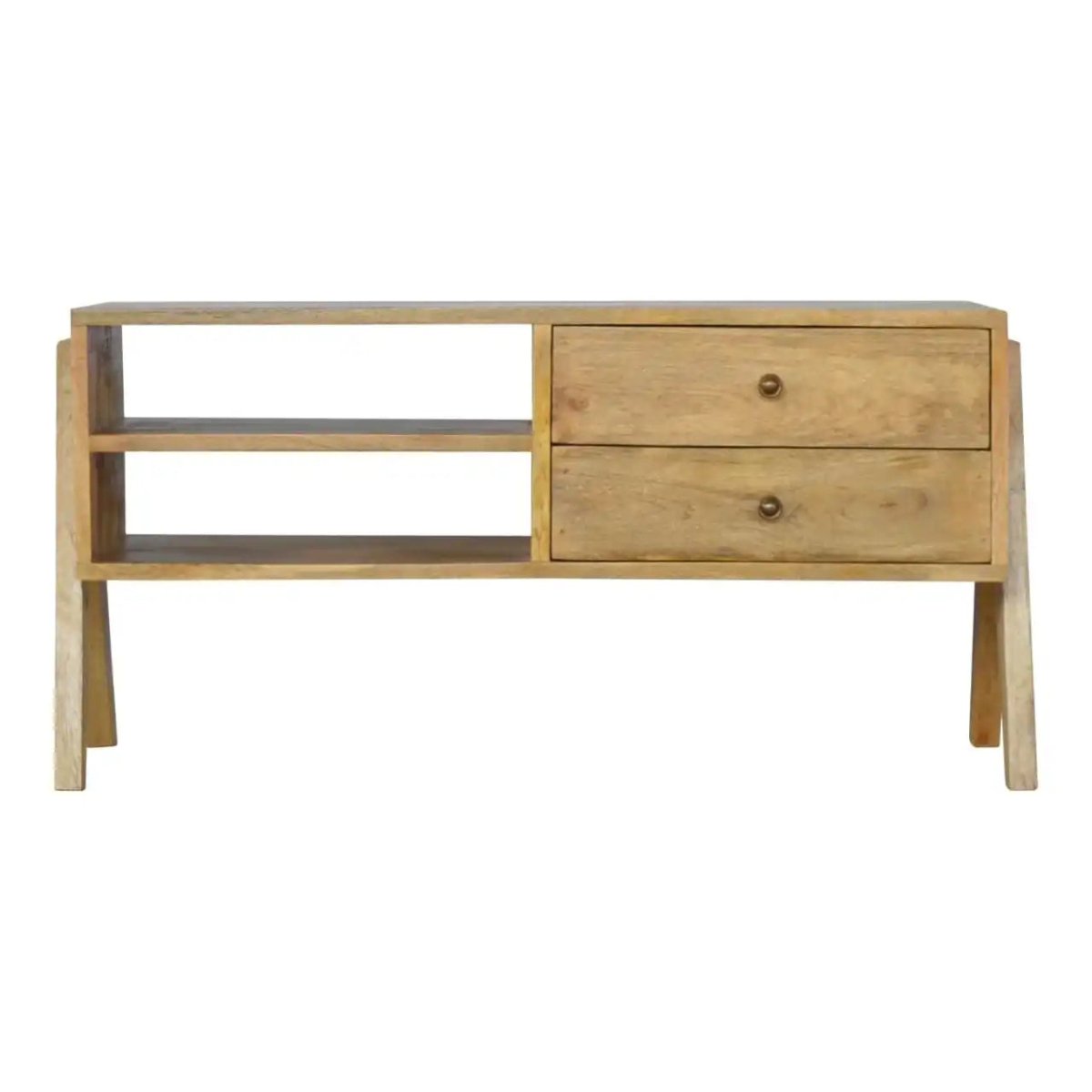 ArtHaus Collection V - Shaped Nordic Style 2 Drawer Media Unit - Price Crash Furniture