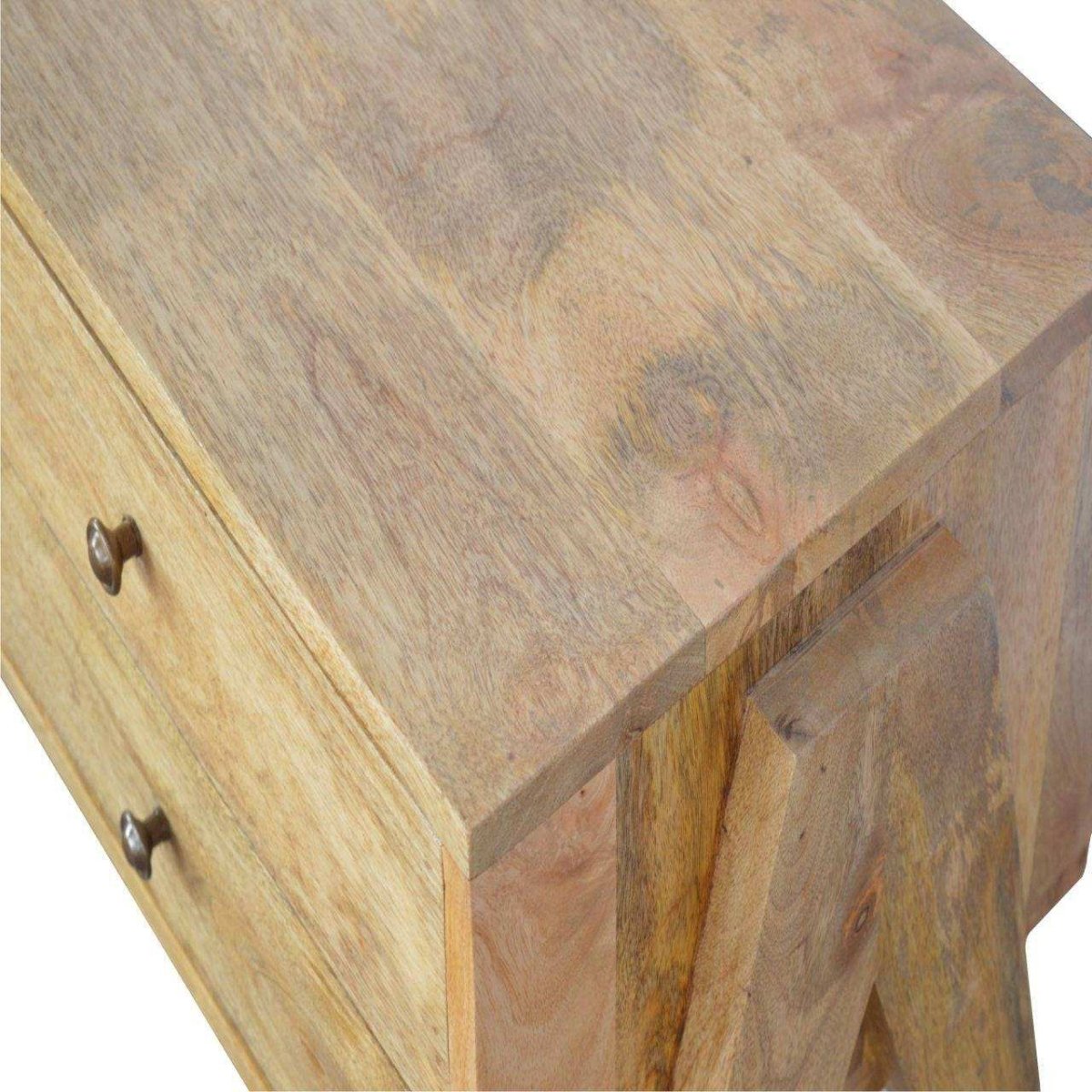 ArtHaus Collection V - Shaped Nordic Style 2 Drawer Media Unit - Price Crash Furniture