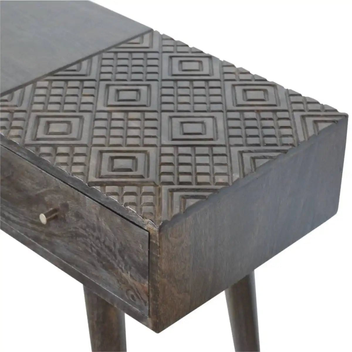 Ash Black 3 Drawer Hallway Console Table - Price Crash Furniture