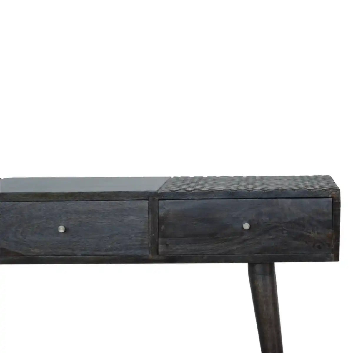 Ash Black 3 Drawer Hallway Console Table - Price Crash Furniture