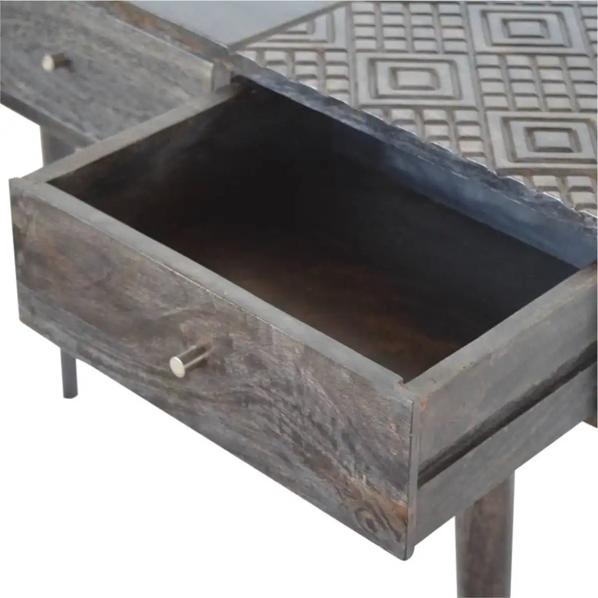 Ash Black 3 Drawer Hallway Console Table - Price Crash Furniture