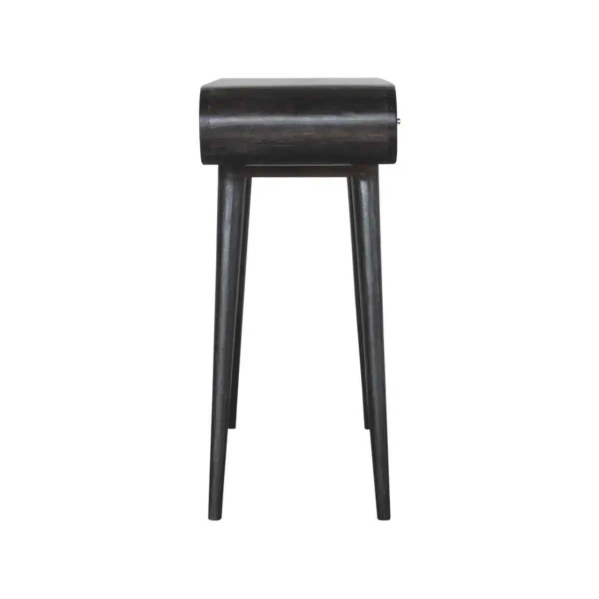 Ash Black Curved Edge Console Table - Price Crash Furniture