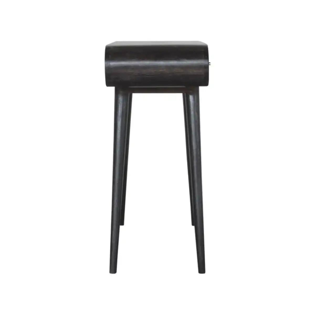 Ash Black Curved Edge Console Table - Price Crash Furniture