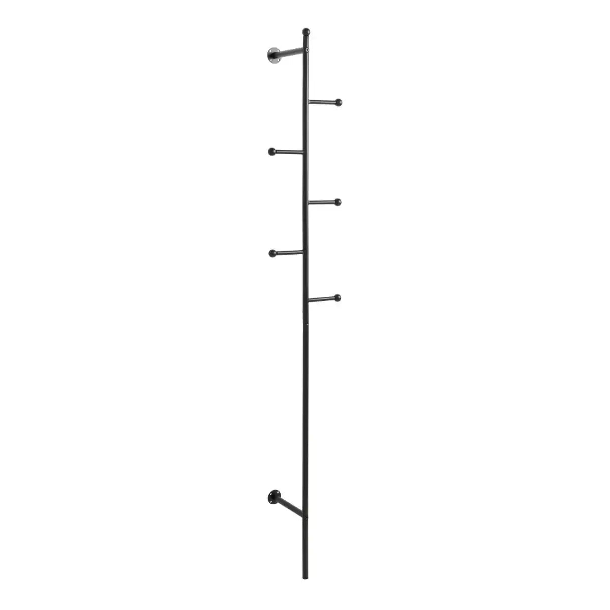 Aspen Modern Wall Mounted Coat Hanger In Black - Price Crash Furniture