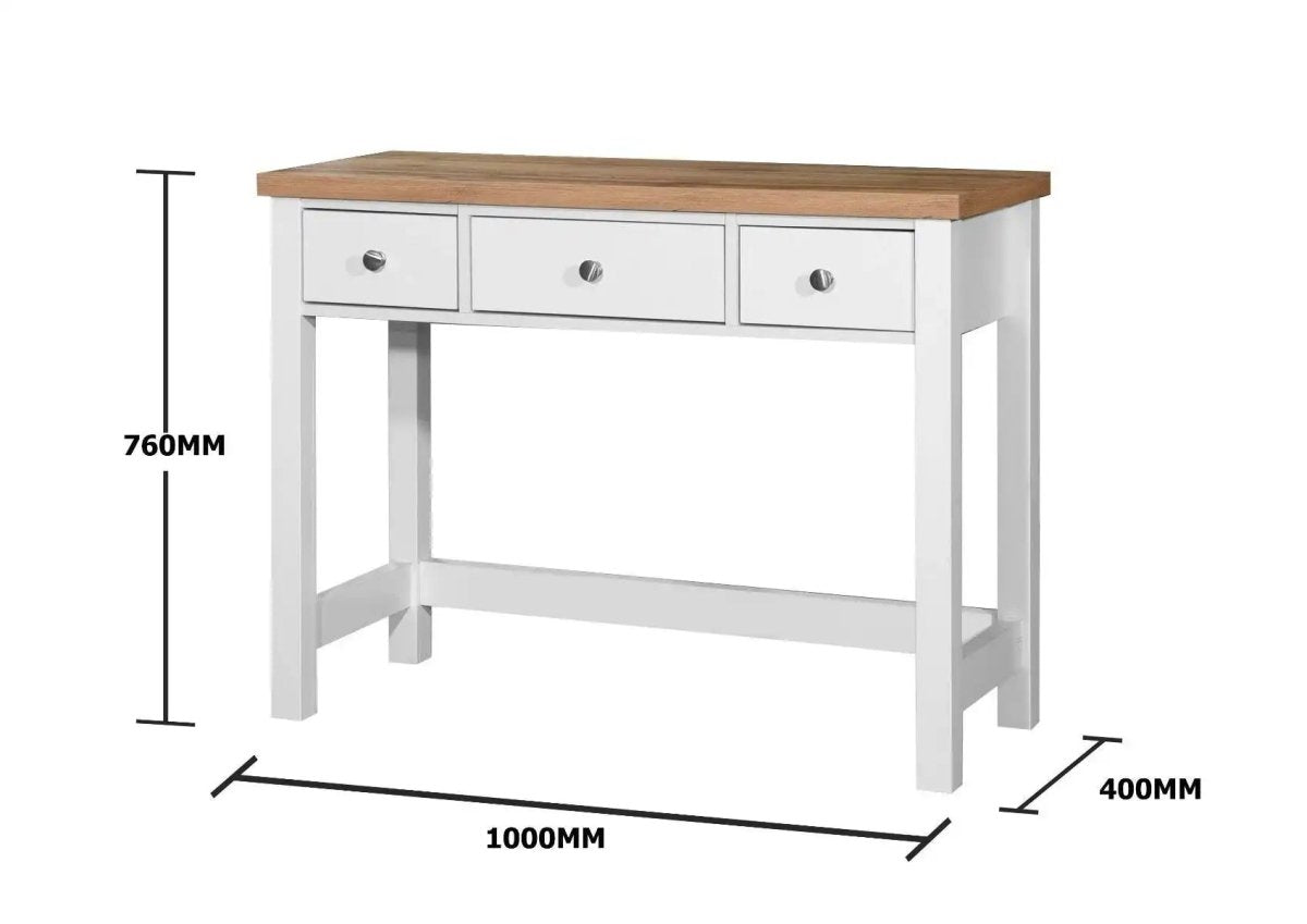 Astbury 3 Drawer Dressing Table / Console Table by TAD - Price Crash Furniture
