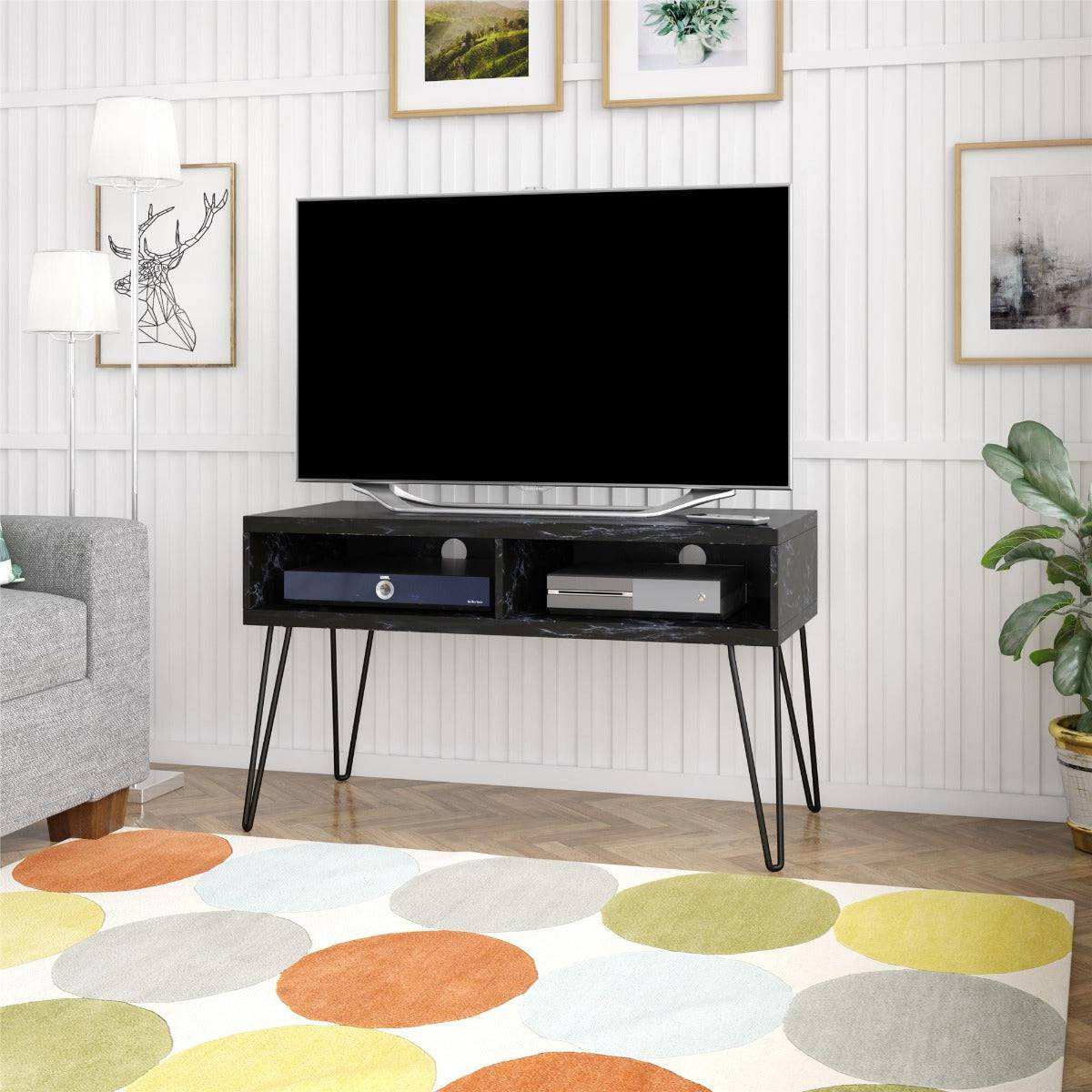Athena TV Stand in Black by Dorel Novogratz - Price Crash Furniture